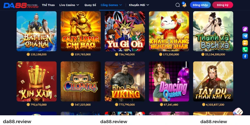 Game hot tại sảnh nổ hũ tại nhà cái Da88